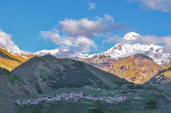 From Tbilisi: Kazbegi Day Tour, Gergeti Trinity, Ananuri &Gudauri - The Friendship Monument above Devil’s Valley