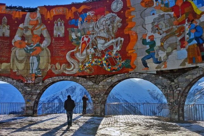 Kazbegi Adventure - Private Day Trip From Tbilisi with a Dinner + Masterclass - Gudauri Friendship Monument and the Caucasus view