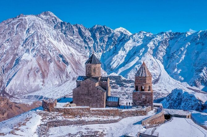 Private Tour: Ananuri Gudauri and Kazbegi - Jvari Pass travertine shows the mountains at work