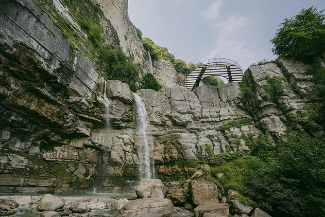 Prometheus cave, Martvili canyon, Okatse waterfall and Lomina lake from Kutaisi - The guide can shape the whole day