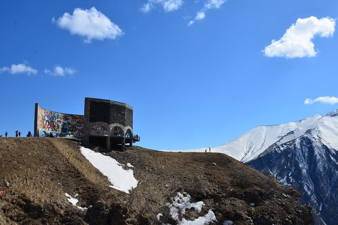 Tour to Kazbegi: Georgian Military Road – Ananuri – Gudaury – Kazbegi - The Two Aragvi Rivers offer a quick natural oddity